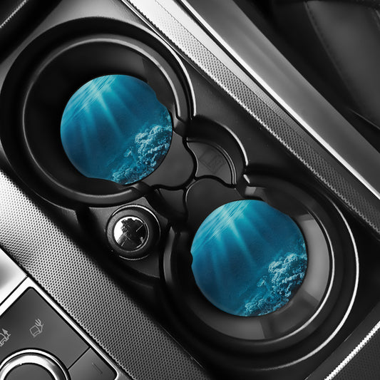 Ocean Underwater Print Car Coasters