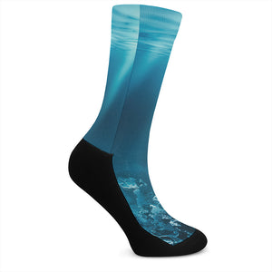 Ocean Underwater Print Crew Socks