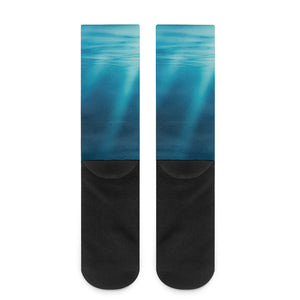 Ocean Underwater Print Crew Socks