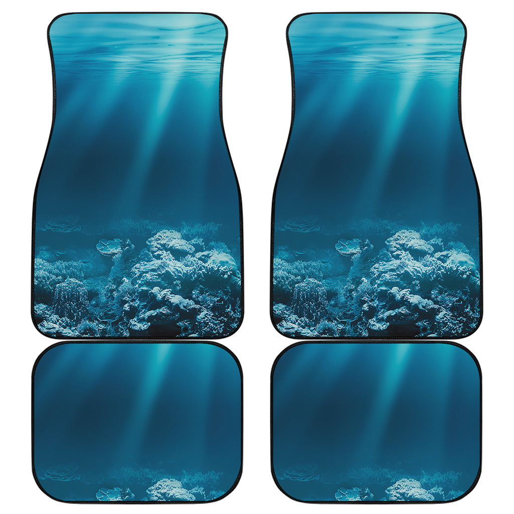 Ocean Underwater Print Front and Back Car Floor Mats