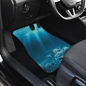 Ocean Underwater Print Front and Back Car Floor Mats