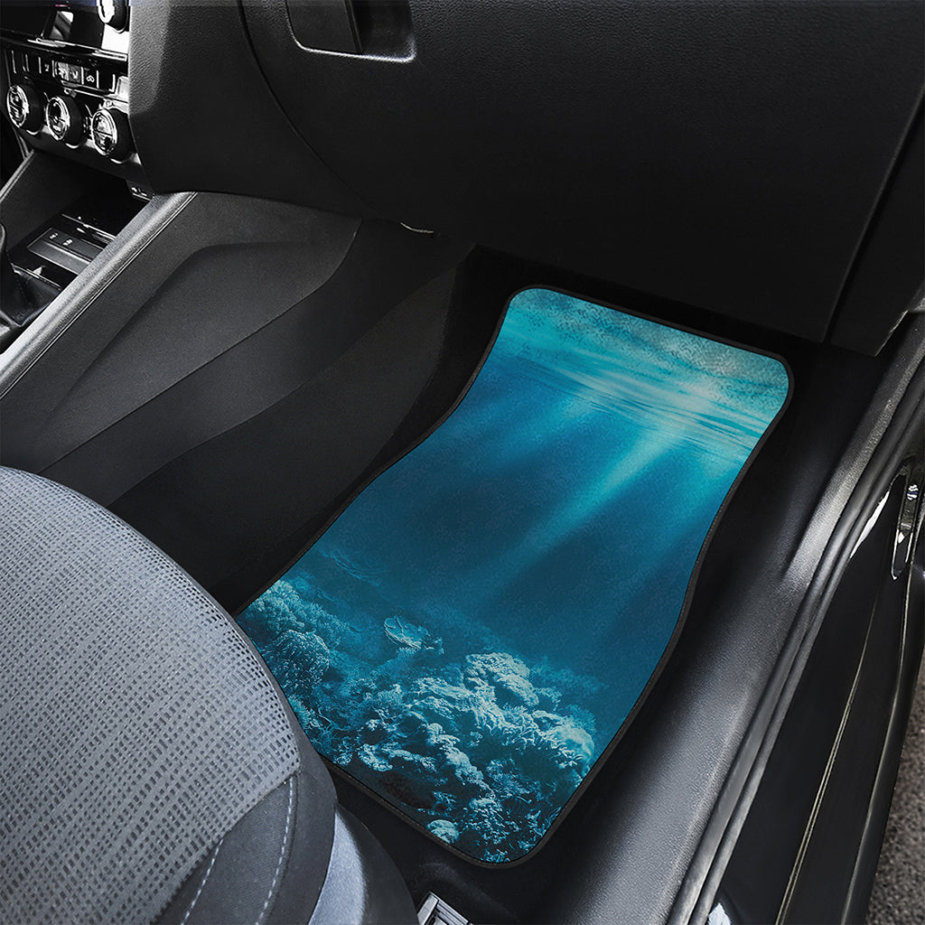 Ocean Underwater Print Front and Back Car Floor Mats