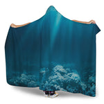 Ocean Underwater Print Hooded Blanket
