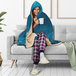 Ocean Underwater Print Hooded Blanket