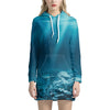 Ocean Underwater Print Hoodie Dress