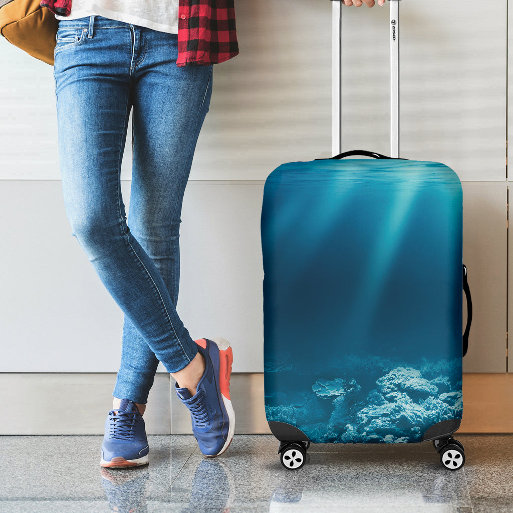 Ocean Underwater Print Luggage Cover