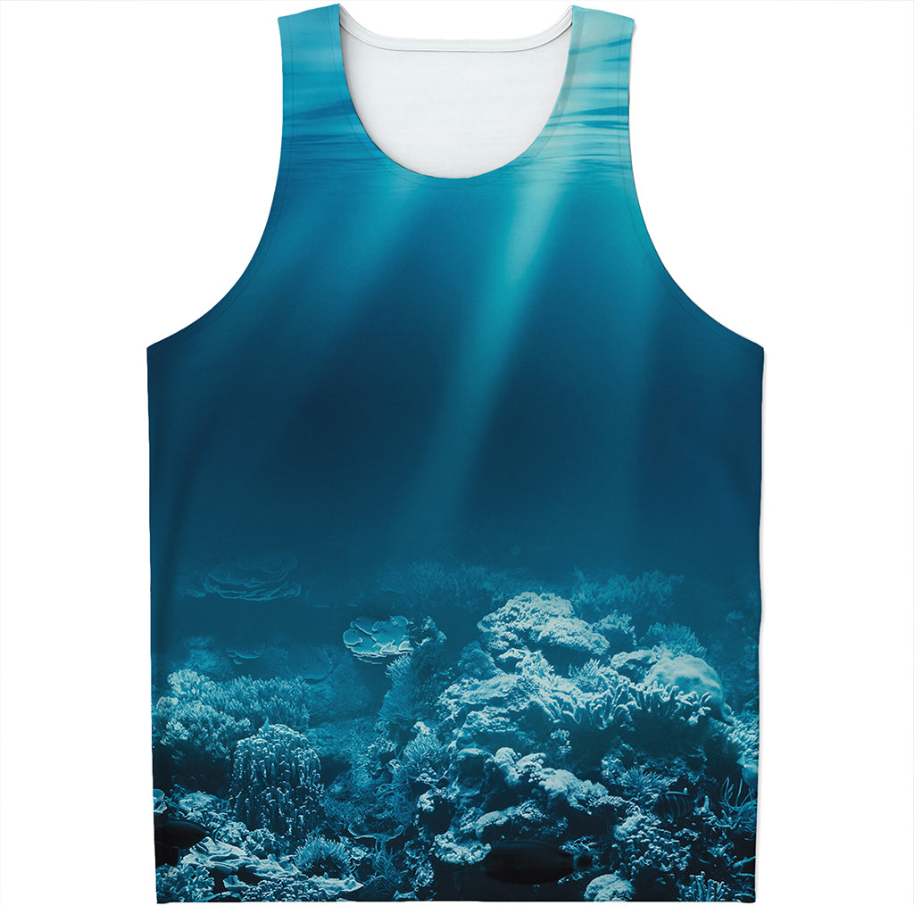 Ocean Underwater Print Men's Tank Top