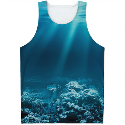 Ocean Underwater Print Men's Tank Top