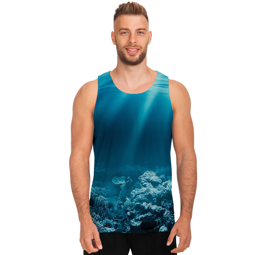 Ocean Underwater Print Men's Tank Top