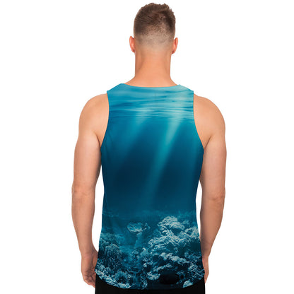 Ocean Underwater Print Men's Tank Top