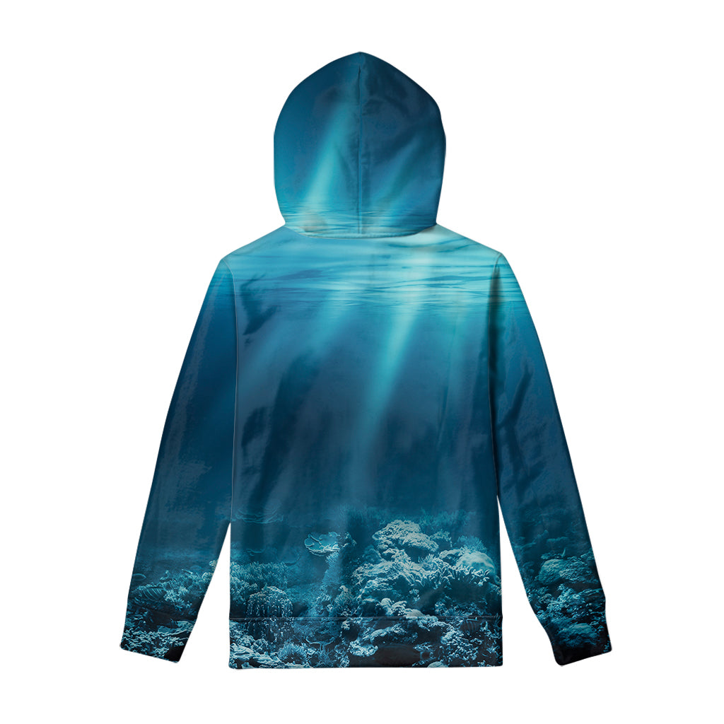 Ocean Underwater Print Pullover Hoodie