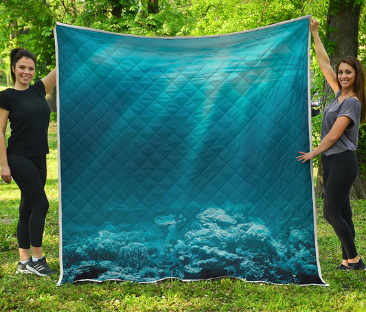 Ocean Underwater Print Quilt