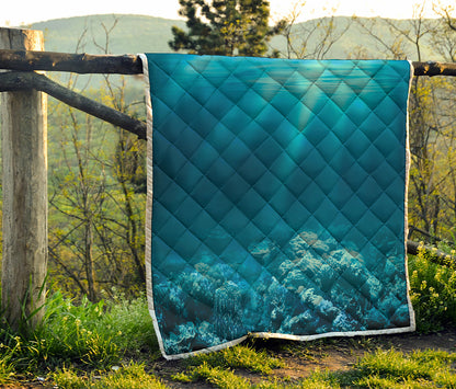 Ocean Underwater Print Quilt