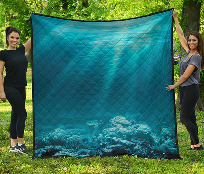 Ocean Underwater Print Quilt