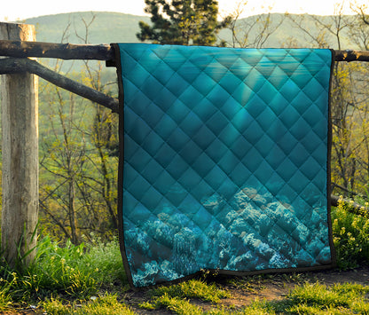 Ocean Underwater Print Quilt