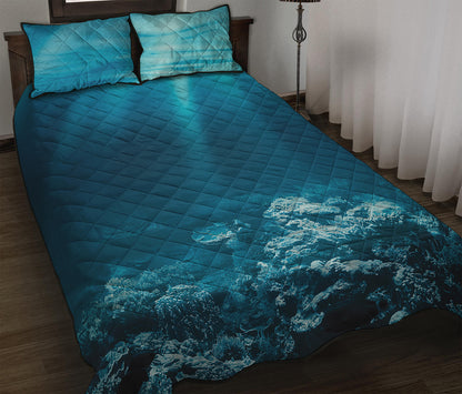 Ocean Underwater Print Quilt Bed Set