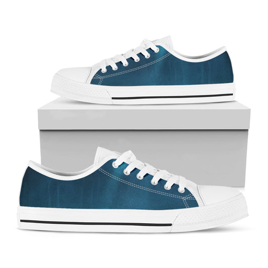 Ocean Underwater Print White Low Top Shoes