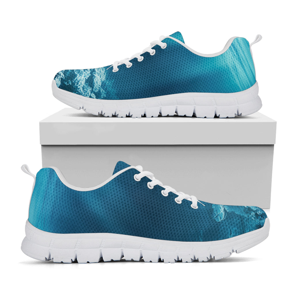 Ocean Underwater Print White Sneakers