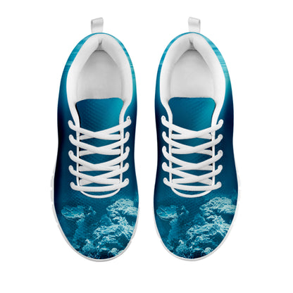 Ocean Underwater Print White Sneakers