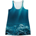 Ocean Underwater Print Women's Racerback Tank Top