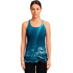 Ocean Underwater Print Women's Racerback Tank Top