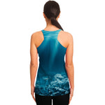 Ocean Underwater Print Women's Racerback Tank Top