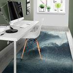Ocean Wave Print Area Rug