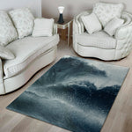 Ocean Wave Print Area Rug