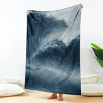Ocean Wave Print Blanket