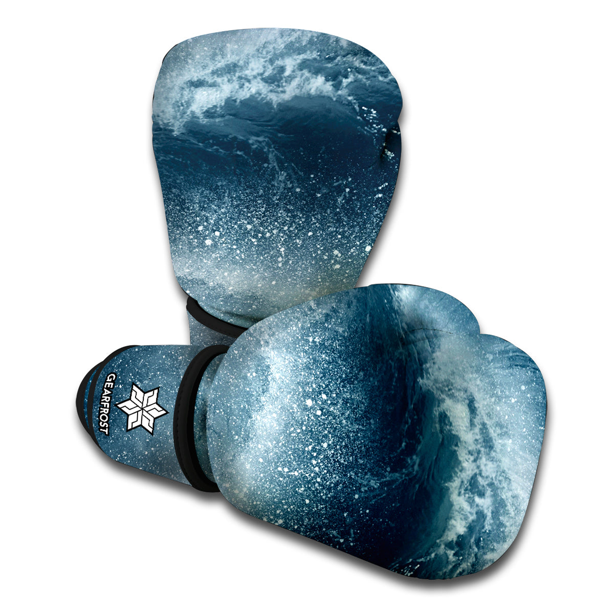 Ocean Wave Print Boxing Gloves