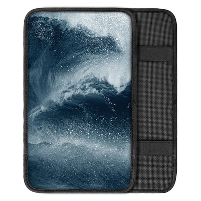 Ocean Wave Print Car Center Console Cover