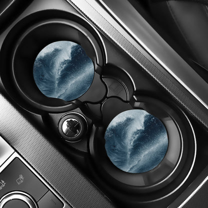 Ocean Wave Print Car Coasters