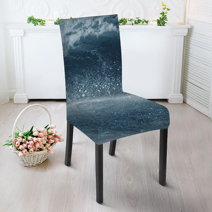 Ocean Wave Print Dining Chair Slipcover