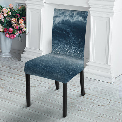 Ocean Wave Print Dining Chair Slipcover