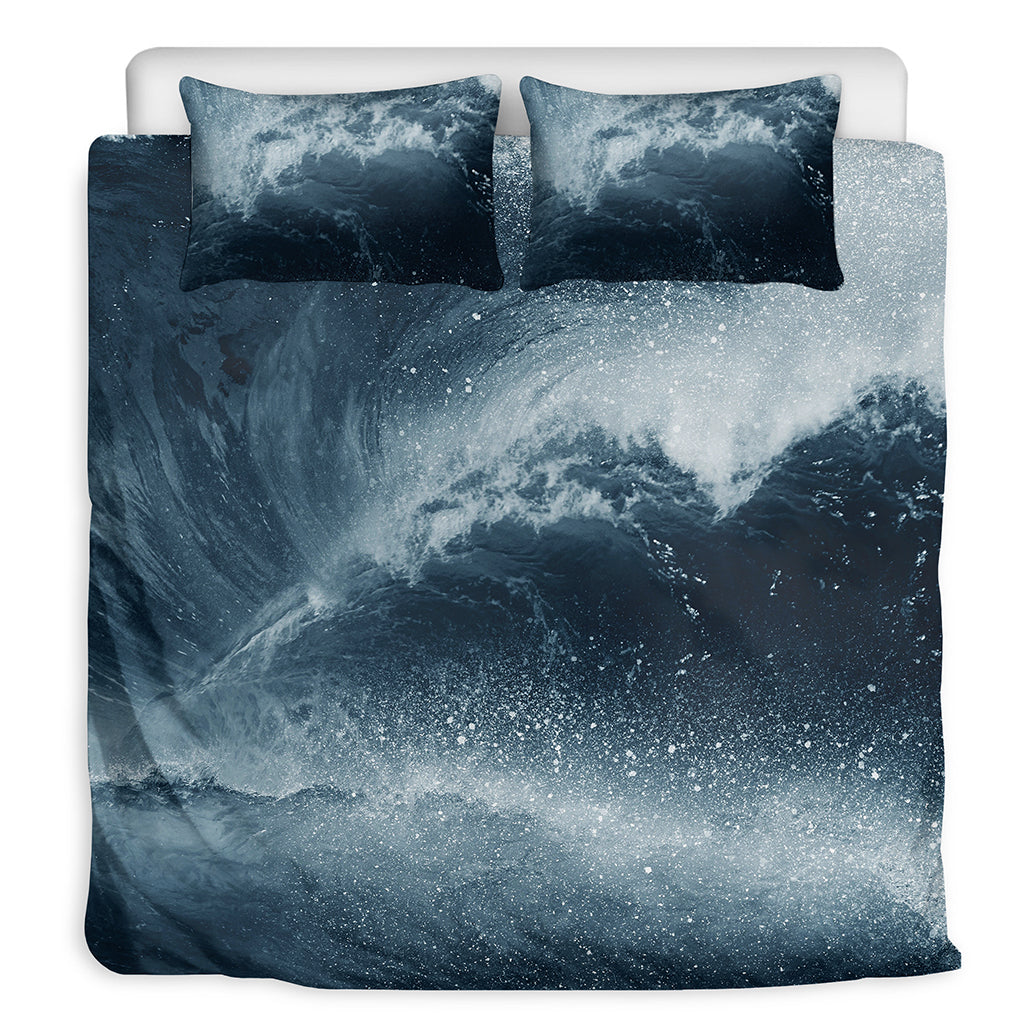 Ocean Wave Print Duvet Cover Bedding Set