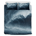 Ocean Wave Print Duvet Cover Bedding Set