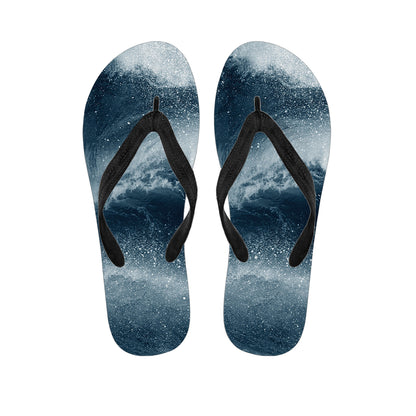 Ocean Wave Print Flip Flops