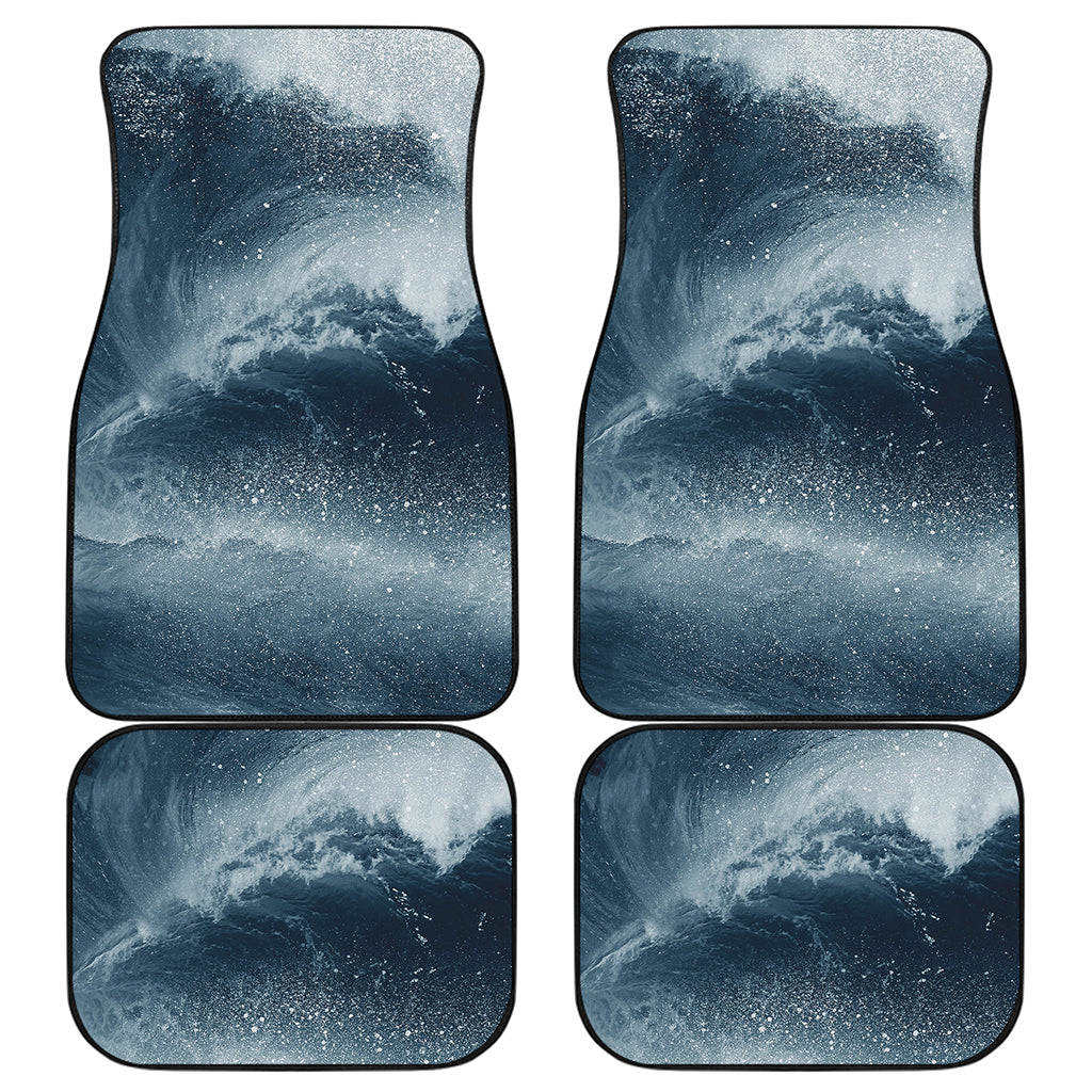 Ocean Wave Print Front and Back Car Floor Mats