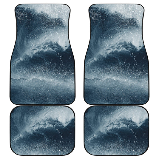Ocean Wave Print Front and Back Car Floor Mats