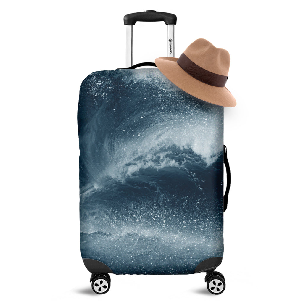 Ocean Wave Print Luggage Cover