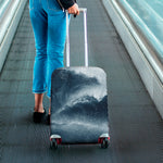 Ocean Wave Print Luggage Cover