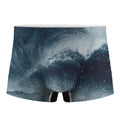 Ocean Wave Print Men's Boxer Briefs