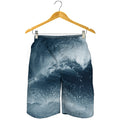 Ocean Wave Print Men's Shorts