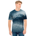 Ocean Wave Print Men's T-Shirt