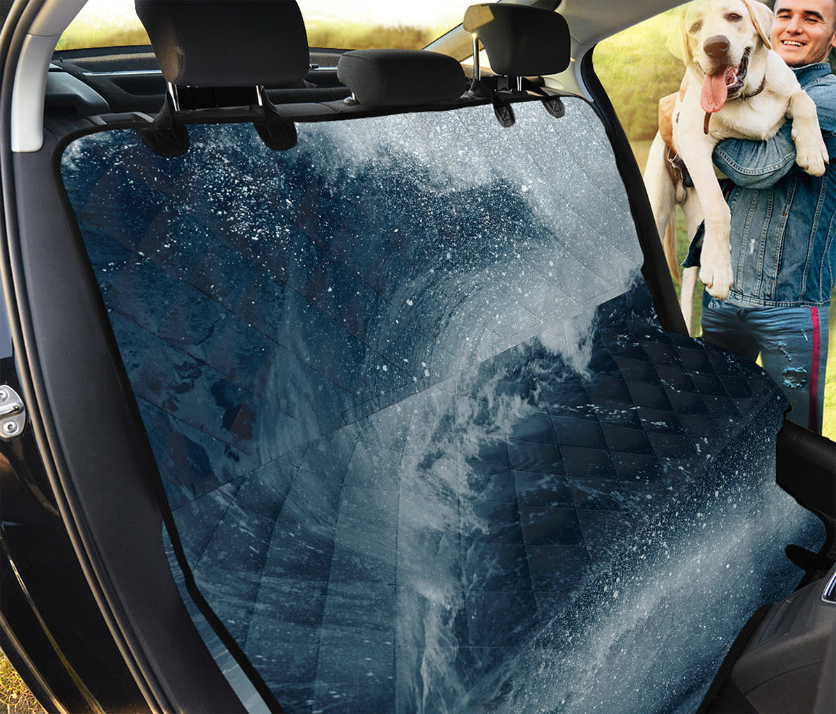 Ocean Wave Print Pet Car Back Seat Cover