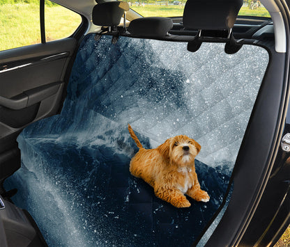 Ocean Wave Print Pet Car Back Seat Cover