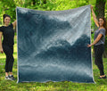 Ocean Wave Print Quilt