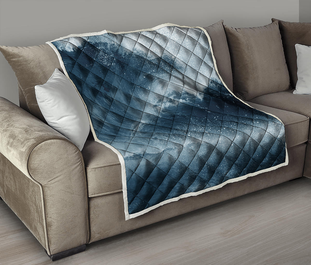 Ocean Wave Print Quilt