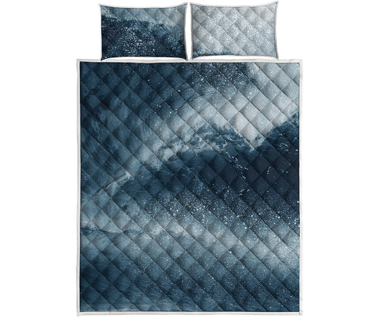 Ocean Wave Print Quilt Bed Set