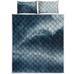 Ocean Wave Print Quilt Bed Set
